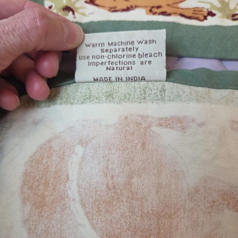 Couleur Nature Squirrel & Pinecone Set Of 4 Placemats 100% Cotton By Bruno Lamy
